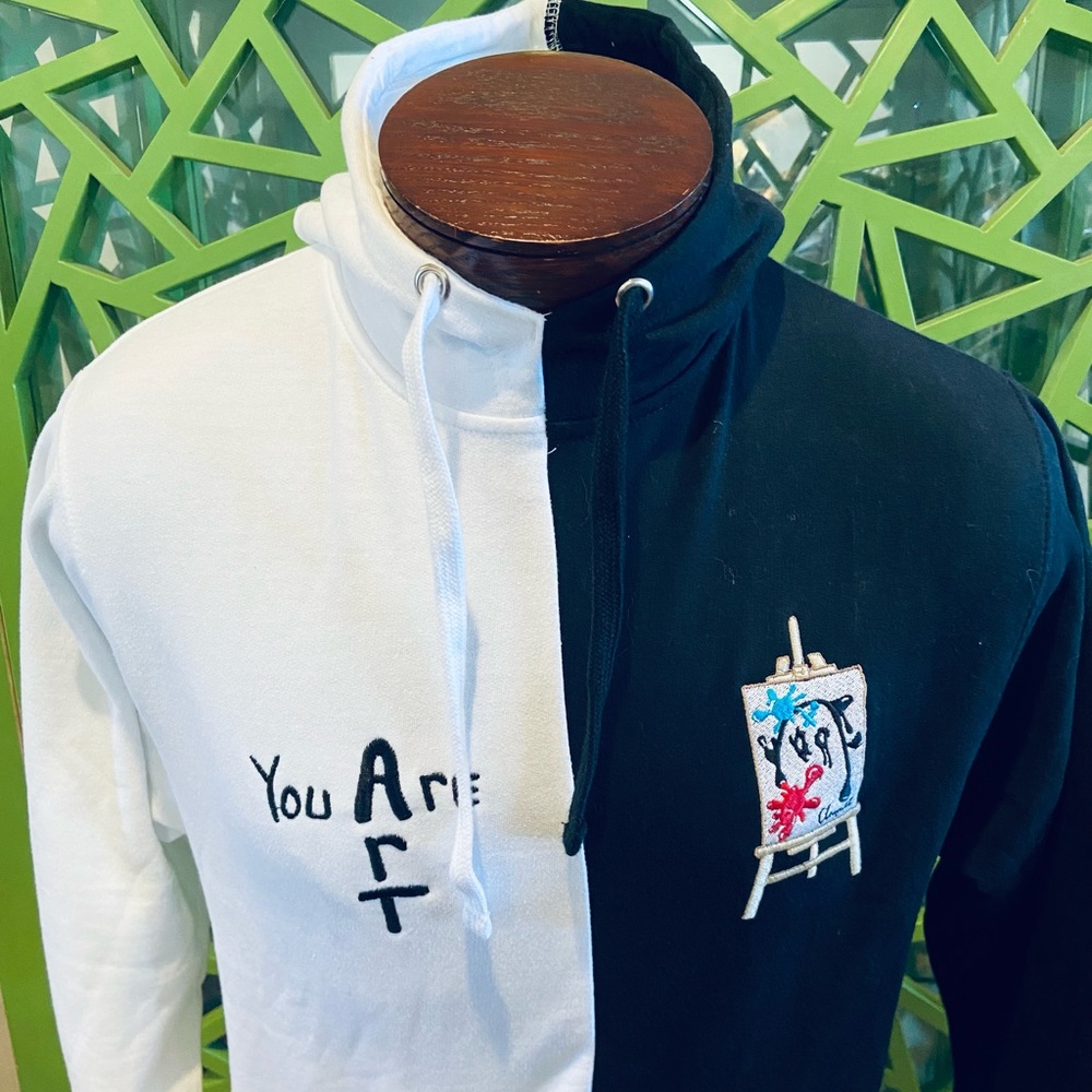 UNXPECTD Two-toned “You are Art” Hoodie Sweatshirt - NEW
